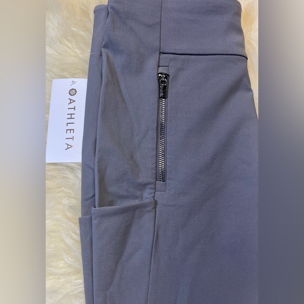 Athleta Headlands Hybrid Tight Leggings, Fog Grey, Size 8, NWT - Picture 7 of 9